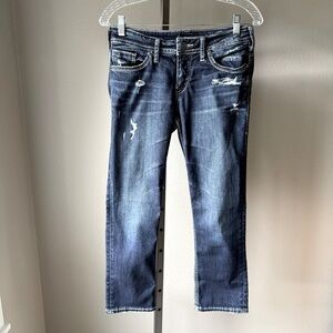 Silver Suki Capri women’s size 27 / 22.5